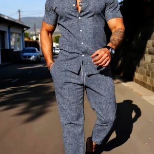 Men T-Shirt and Trouser Plain