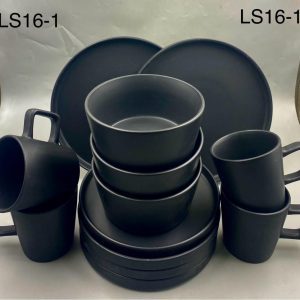 Black 16pics dinner set