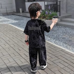 Boys black velvet up and down {4years-6year}